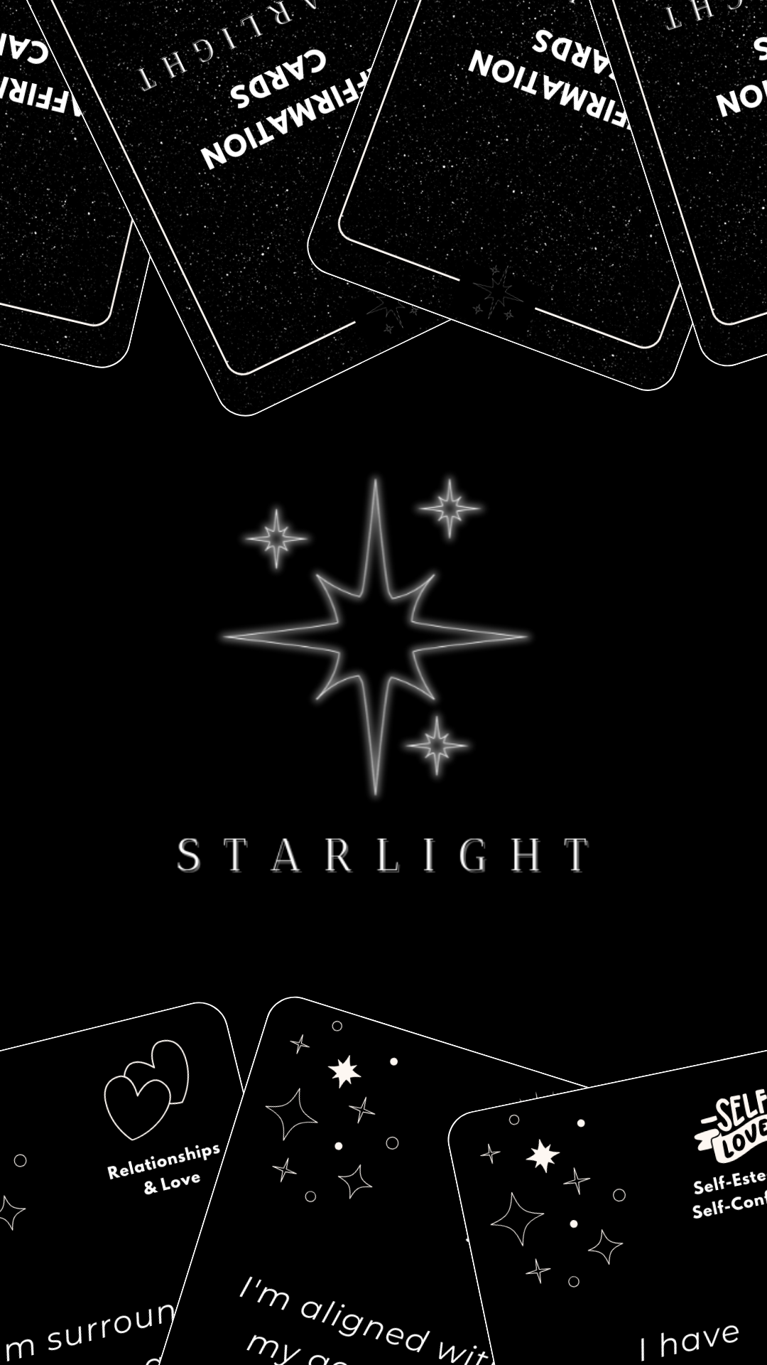 LES CARTES D'AFFIRMATIONS STARLIGHT – Les cartes qui changent ton mindset ✨